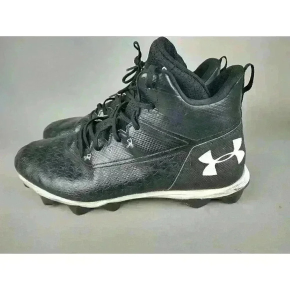 Under Armour Football Cleats Men's 13 Hammer RM Black Mid 3022174-001 - Picture 3 of 9